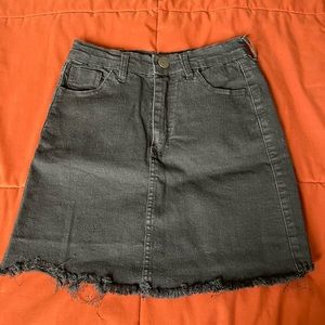 Black high rise miniskirt